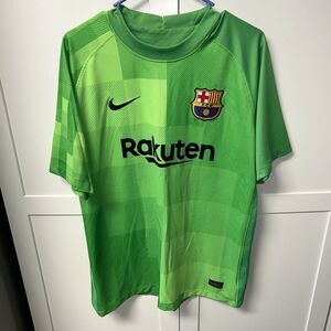 FC Barcelona Green Nike Jersey #10 Dom Rakuten Mens XL Drifit